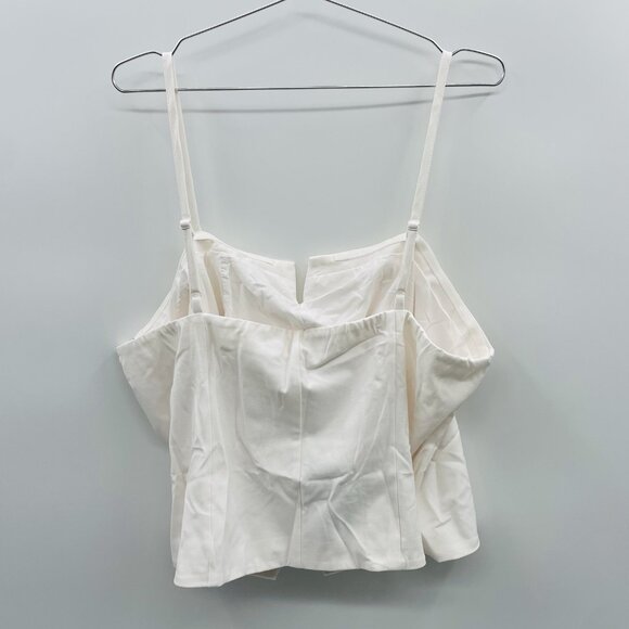 Future Collective Womens Plus Size 1X Holiday Bow Front Tank Top in Cream 098 - Picture 5 of 8